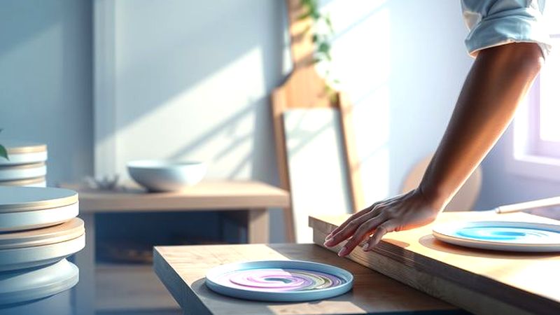 Un artesano crea madera luminosa y serena