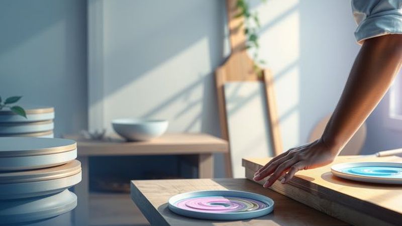 Un artesano crea madera luminosa y serena