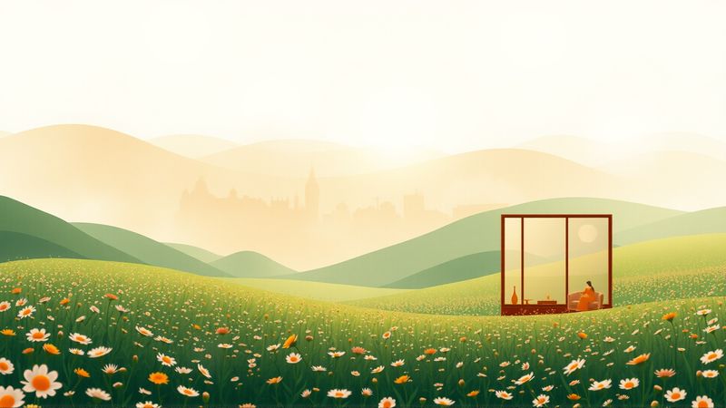 Un paisaje sereno crea armonía visual