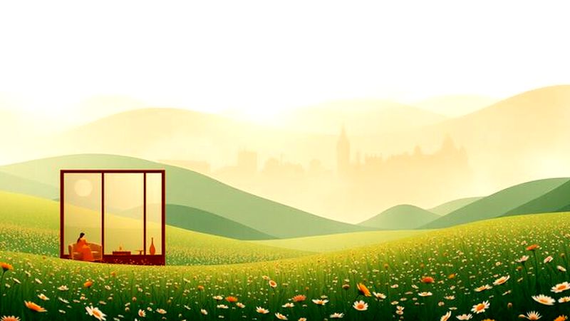 Un paisaje sereno crea armonía visual