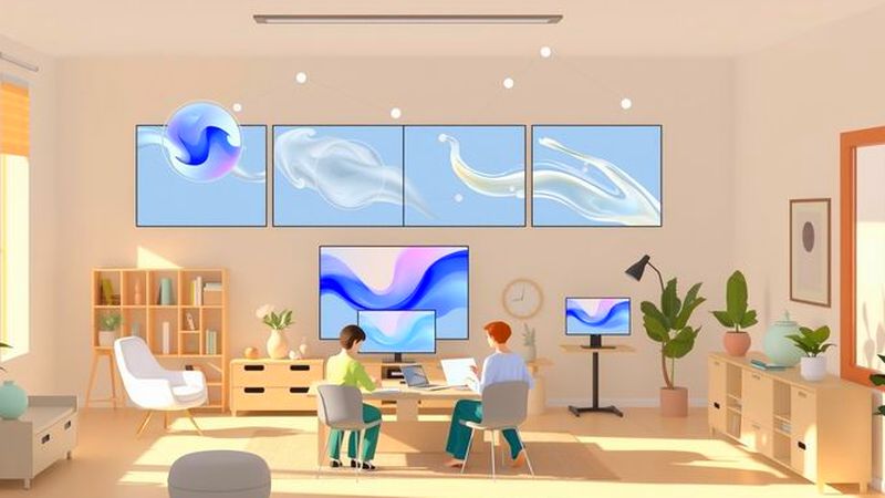 Un espacio creativo colaborativo irradia calma