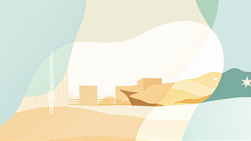 Paisaje acuarelado tranquilo y contemplativo emerge