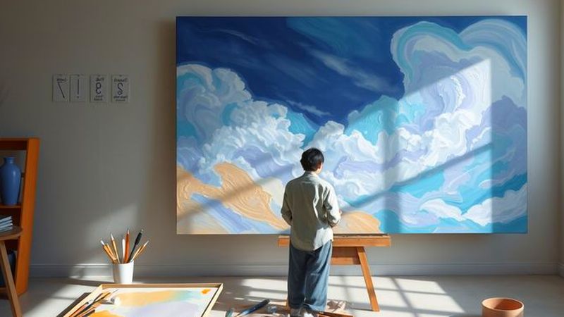 Un artista crea armonía en la luz