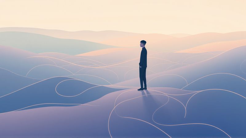 Reflexión artística en calma y luz