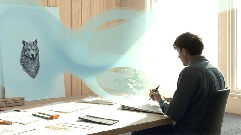 Un artista crea serenidad en su estudio