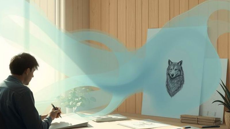 Un artista crea serenidad en su estudio