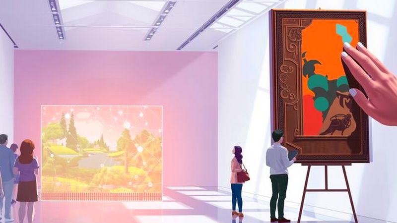 Una galería luminosa exhibe arte innovador