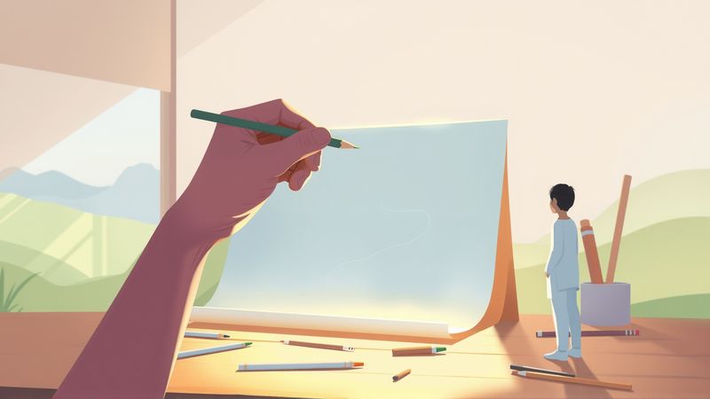 Un artista digital crea con serenidad