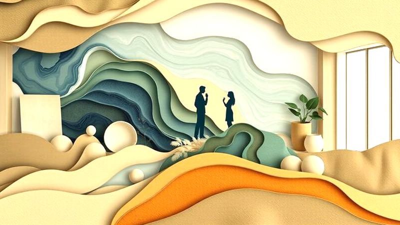 Una composición abstracta evoca movimiento y calma