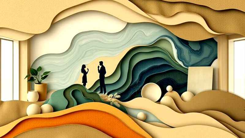 Una composición abstracta evoca movimiento y calma