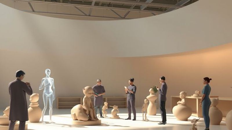 Artistas exploran anatomía en colaboración digital