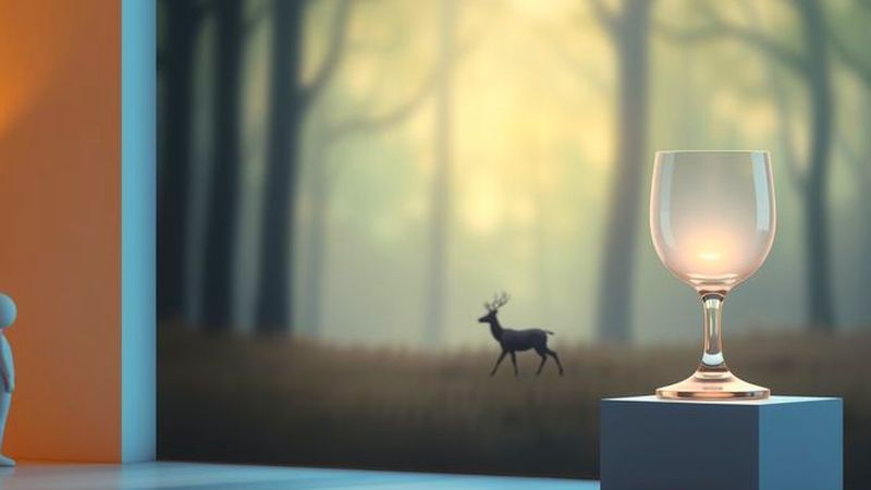 Un cálido reflejo observa un bosque sereno