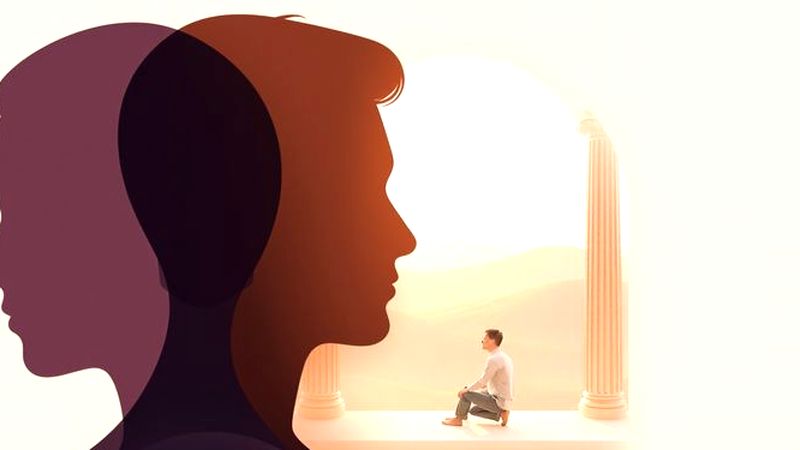 Una figura humana medita en armonía