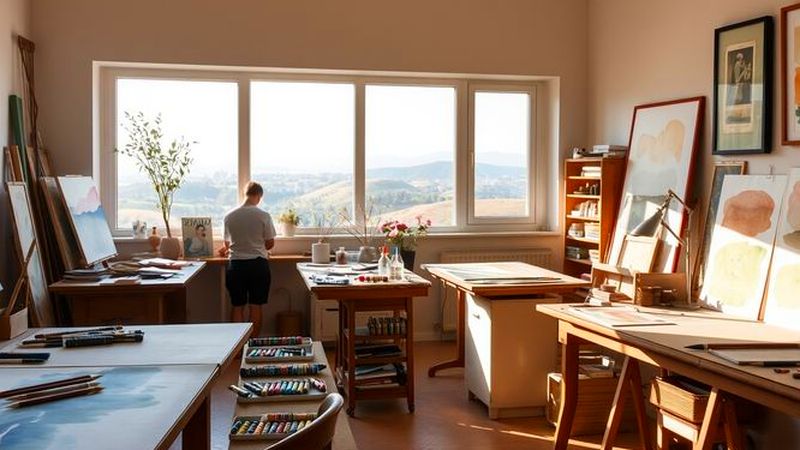 Un estudio creativo y sereno emerge