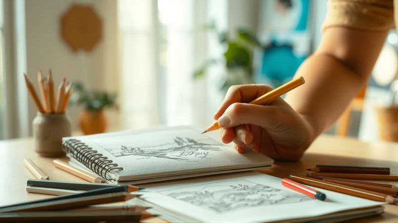 Un dibujo delicado captura luz y calma