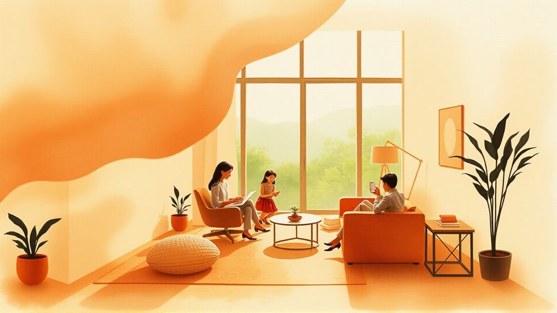 Una ilustración elegante y nostálgica evoca calma
