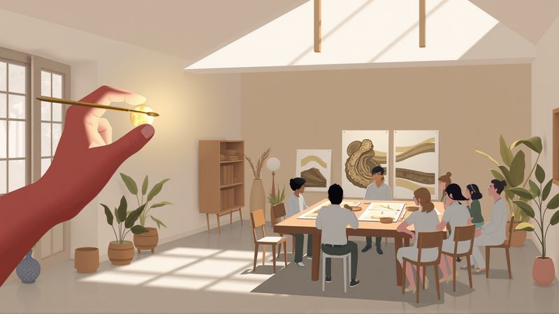 Una mano ilumina arte y comunidad