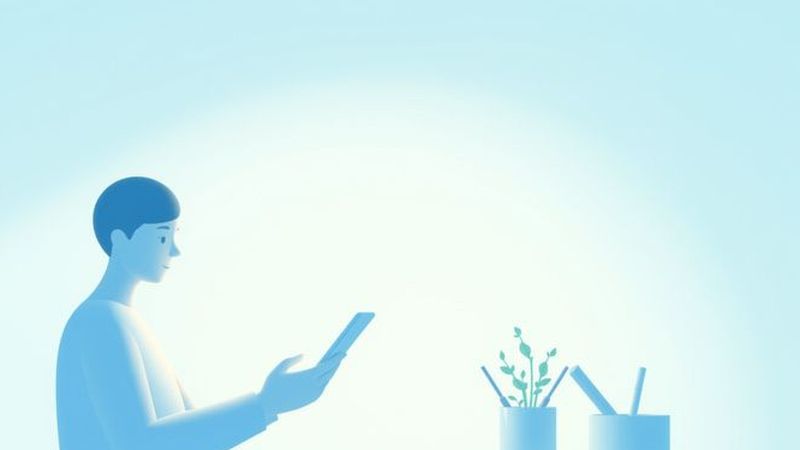 Un artista crea pacíficamente con tecnología