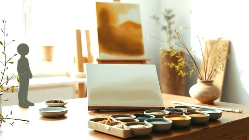 Un taller tranquilo examina pintura delicada