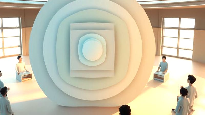 Formas geométricas y luz evocan equilibrio