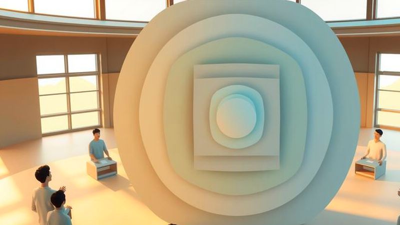 Formas geométricas y luz evocan equilibrio