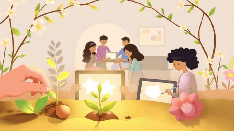 Un niño crea futuro con arte digital