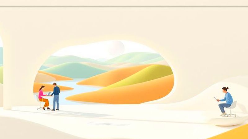 Un espacio colaborativo sereno y optimista