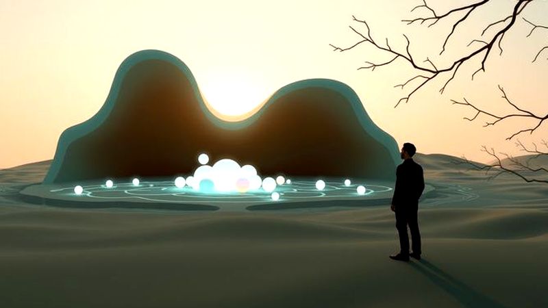 Un paisaje abstracto invita a la reflexión