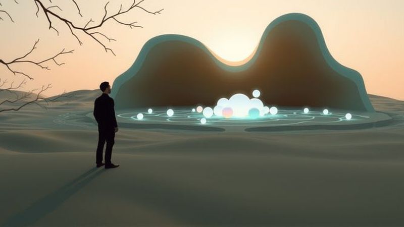 Un paisaje abstracto invita a la reflexión