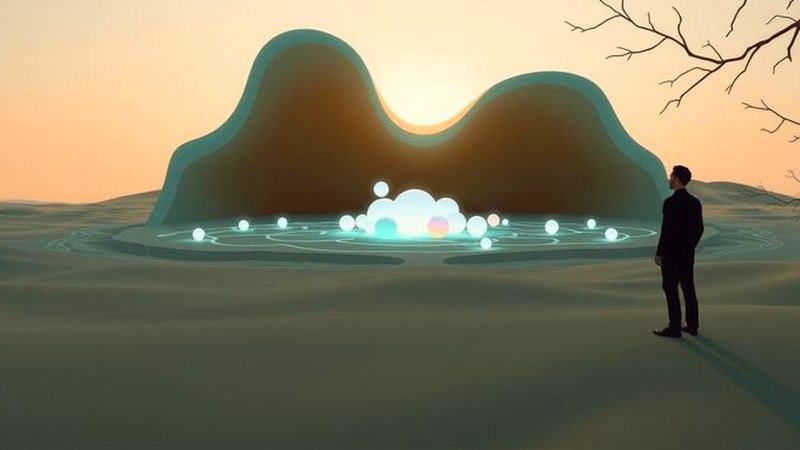 Un paisaje abstracto invita a la reflexión