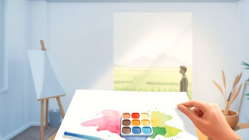 Un artista observa una mezcla serena